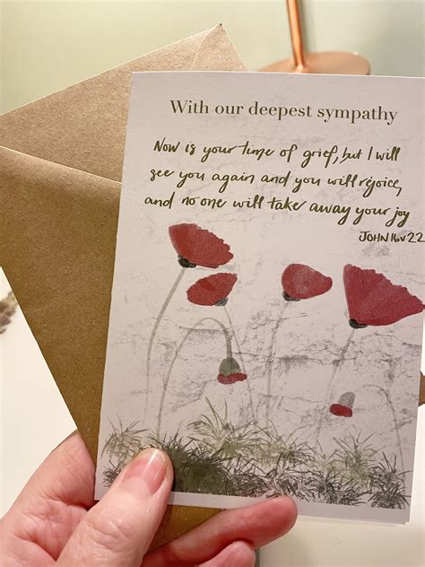 Sympathy Card Christian Sympathy Card Christian Greetings Etsy