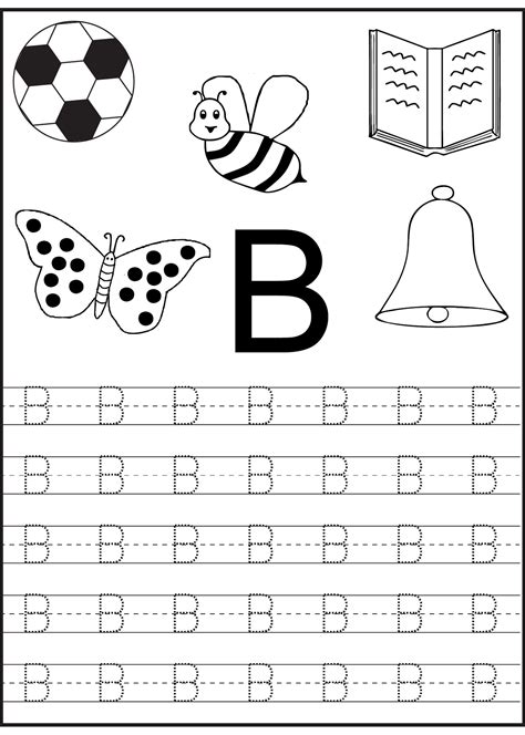 Printable Letter B Worksheets For Kindergarten Preschoolers