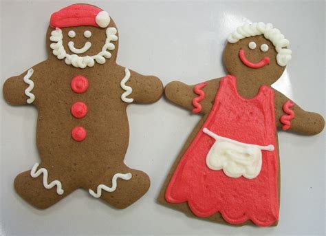 Large Santa And Mrs Claus Gingerbread People Gingerbread Cookies Gingerbread Cookies