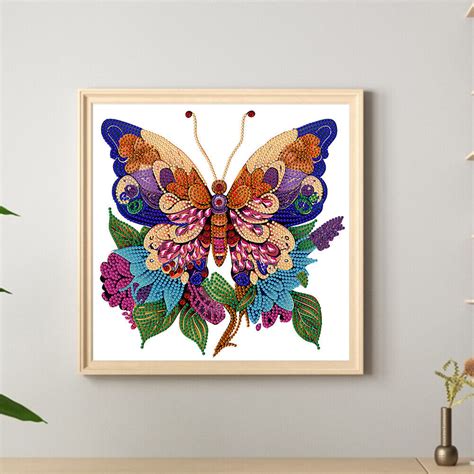 5d Diy Partial Special Shaped Drill Diamond Painting Kit Butterfly Home