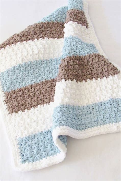 4 Hour Crochet Baby Boy Blanket Free Pattern Crochet Dreamz