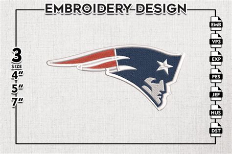 Nfl Logo Embroidery Design New England Patriots Nfl Embroidery