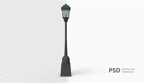 Premium Psd Close Up On Street Lamp Isolated