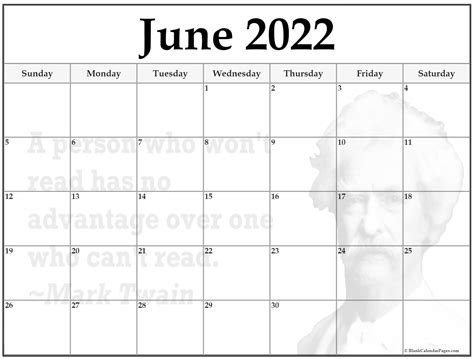 24 June 2022 Quote Calendars