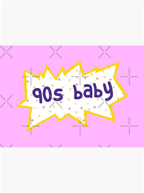 Pink 90s Baby Logo Quote Retro Design Cartoon Poster By Stephwil44