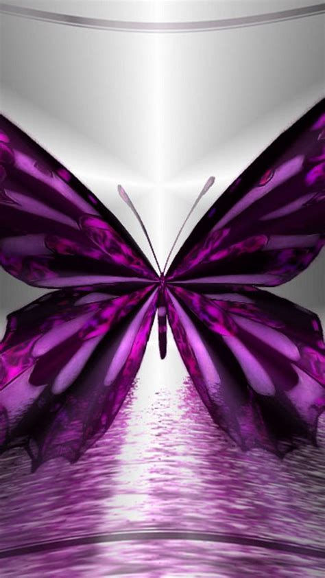 Wallpaper Purple Butterfly Android Best Mobile Wallpaper