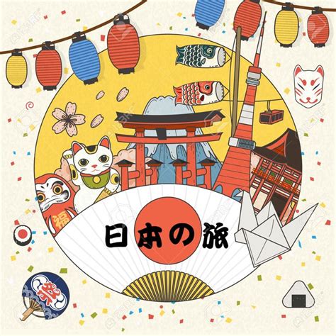 59302134 Colorful Japan Tourism Poster Design With Cultural Elements