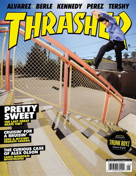 Thrasher Magazine Cover A Skateboard Magazine That Advertises