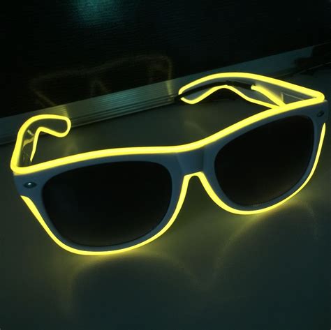 led glow flashing light up party sunglasses led el wire led glasses luminous party decorative