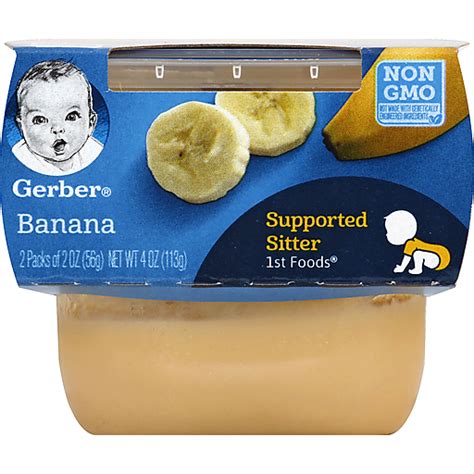 Gerber 1st Foods Banana Baby Food 2 2 Oz Tubs Buehlers