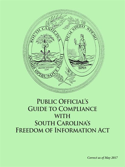 Sc Freedom Of Information Act Guide Pdf Freedom Of Information Act United States