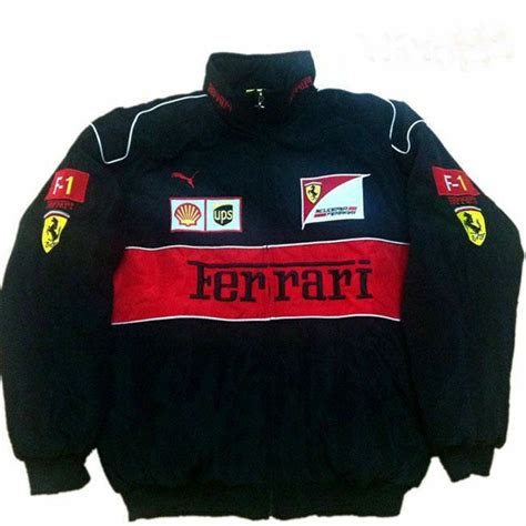 New 2022 Ferrari Black Embroidery Exclusive Jacket Racing Suit F1 Team