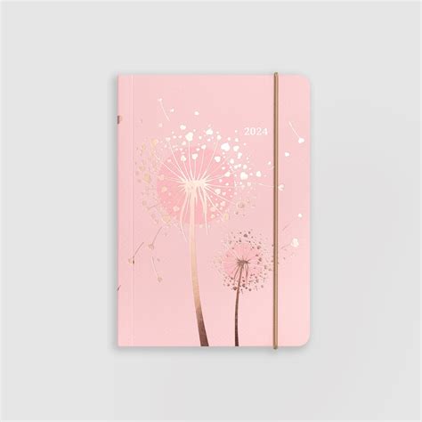 2024 A6 Day Diaries Rose Gold Pink Matilda Myres Tangible