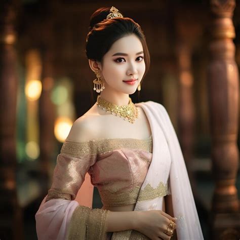 premium ai image a 18yearold thai girl with a very beauty like a goddess