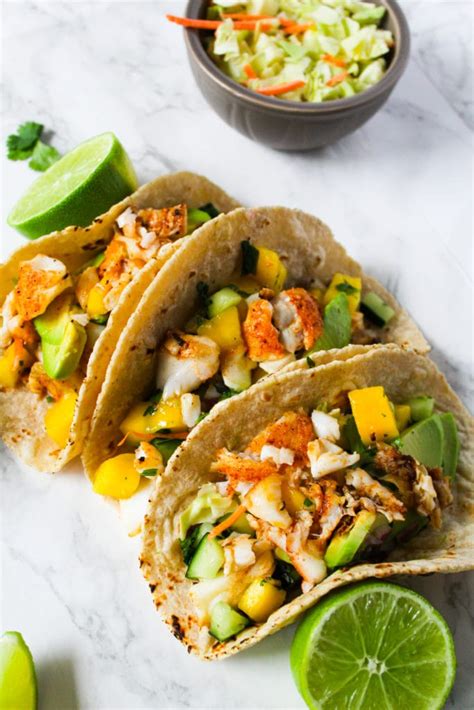 I think you're going to be really. Fish Tacos with Cod and Mango Salsa - Cooking Therapy