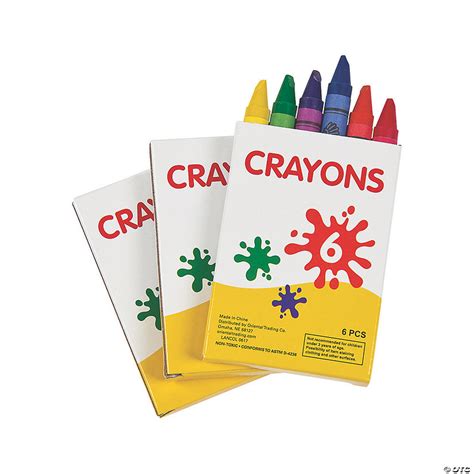 Bulk 6 Color Crayons 48 Boxes Oriental Trading