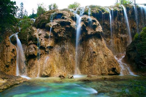 Jiuzhaigou National Park Waterfall 1000px Perfect Pictures Photography
