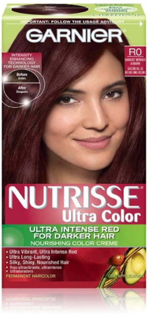 Garnier Nutrisse Ultra Color Haircolor Darkest Intense Auburn [r0] 1 Ea Pack Of 3