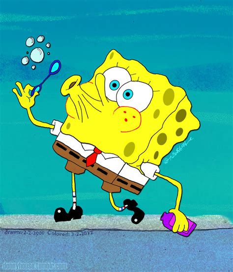 Spongebob Squarepants Blows Bubbles By Dhouse1985 On Deviantart