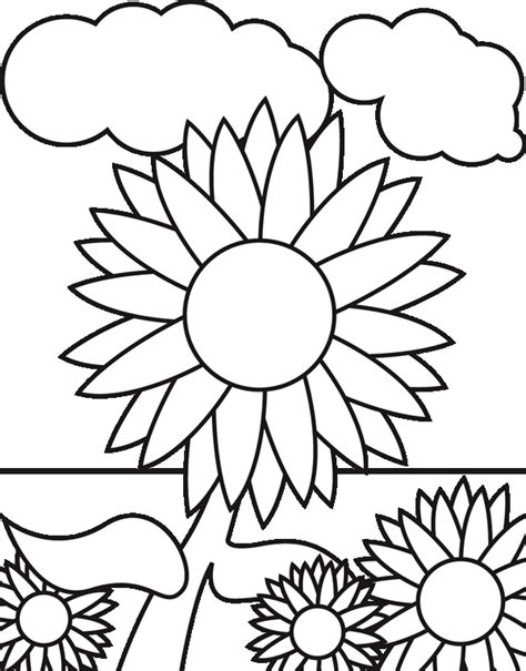 Detail Gambar Bunga Matahari Yang Belum Di Warnai Koleksi Nomer 49