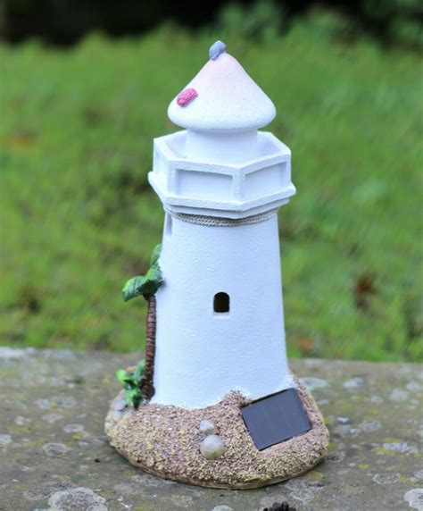 Garden Ornament Solar Powered Lighthouse Led Light House Etsy