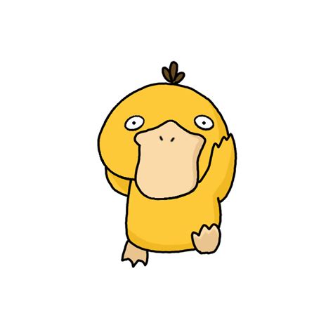 How To Draw Psyduck In Four Stages Easy Pokemon Drawi