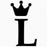 Letter Crown Alphabet Icon Royal English Silhouette