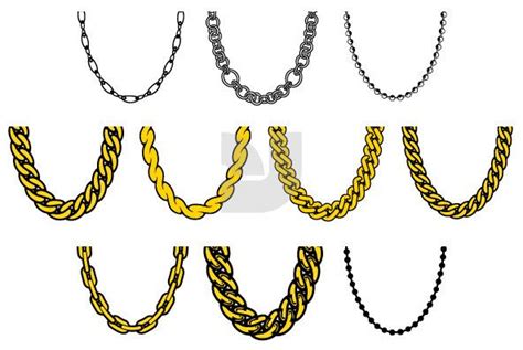 Vector Gold Chain Necklace Jewelry Chain Gold Chains