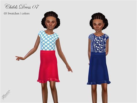 Pleated Skirt Dress Denim Dress Skater Dress Sims 4 Clothing Female