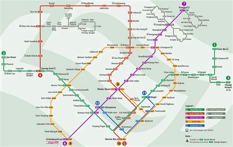 Detailed map of singapore and neighboring countries. singapore mrt map - Free Large Images