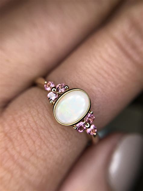 Opal And Pink Tourmaline Ring Jewelry Stores Pink Tourmaline Ring Jewelry
