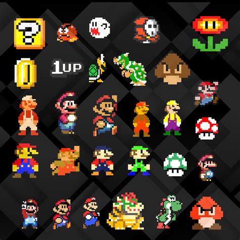 Bit Mario Super Mario World Pixel Art Pixel Art Ch Vrogue Co