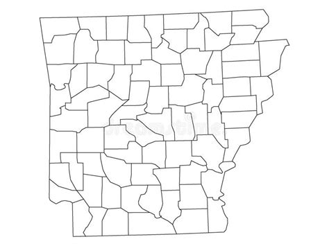 Arkansas State Map Counties Stock Illustrations 542 Arkansas State