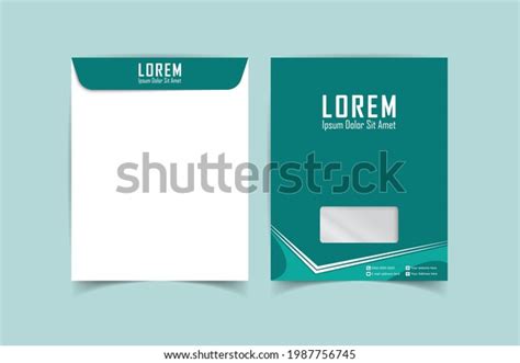 Envelope Template A4 Envelope Design Front Stock Vector Royalty Free
