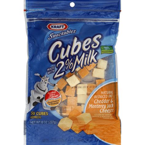 Cheddar & monterey jack cheese cubes. Kraft Snackables Cheese Cubes, Natural Reduced Fat Cheddar ...