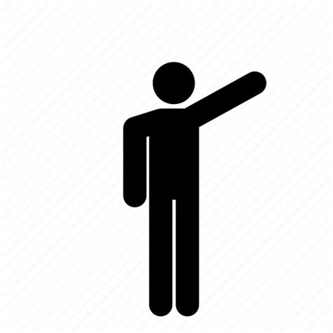 Arm Out Arm Raised Human Man Person Point Pointing Icon