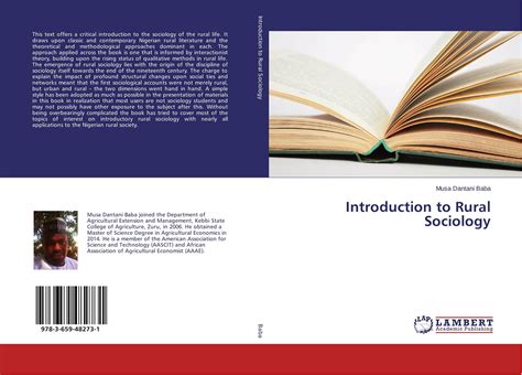 Introduction To Rural Sociology 978 3 659 48273 1 3659482730