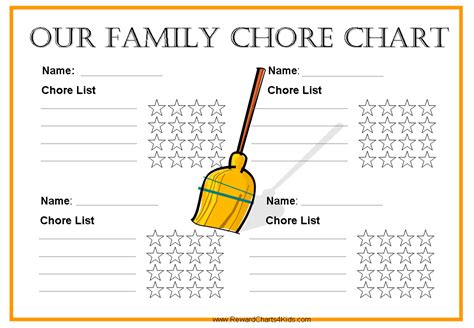46 Practical Printable Chore Charts