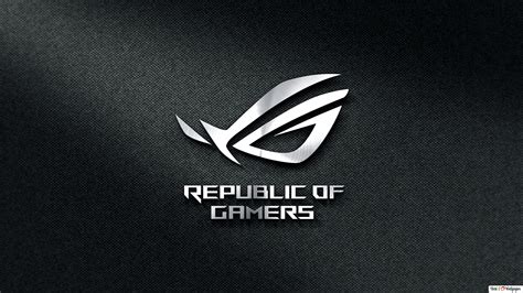 Asus Rog Republic Of Gamers Asus 3d Silver Metal Logo 4k Wallpaper