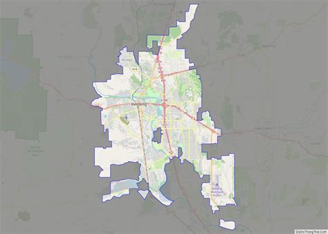 Map Of Redding City California