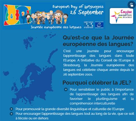 Journée Européenne Des Langues 2020 2021 Collège Saint Jean Baptiste