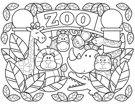 Livre De Coloriage Les Animaux Du Zoo à Imprimer Et à Mettre En Ligne