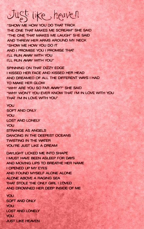 Lyrics Center The Cure Pictures Of You Lyrics