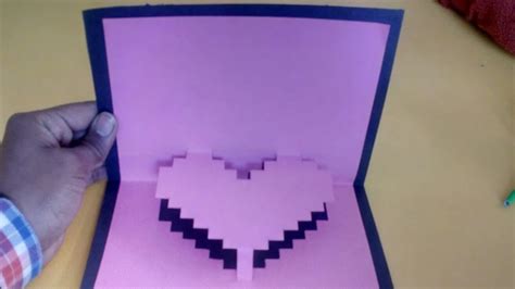 How To Make 3d Heart Pop Up Card Paper Craft Workorigami
