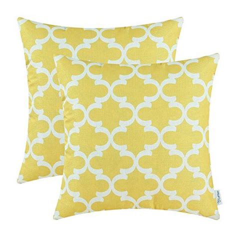 Pack Of 2 Calitime Throw Pillow Covers 18 X 18 Inches Quatrefoil