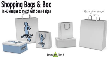 Around The Sims 4 Custom Content Download Shopping Bags And Box