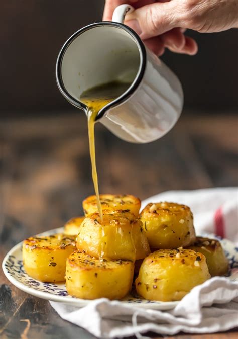 Pierce potatoes all over with a fork. Oven Roasted Melting Potatoes - Simply Sated