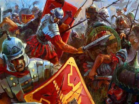 Melee Battle Between Roman Legionaries And Hunnic Warriors Historia