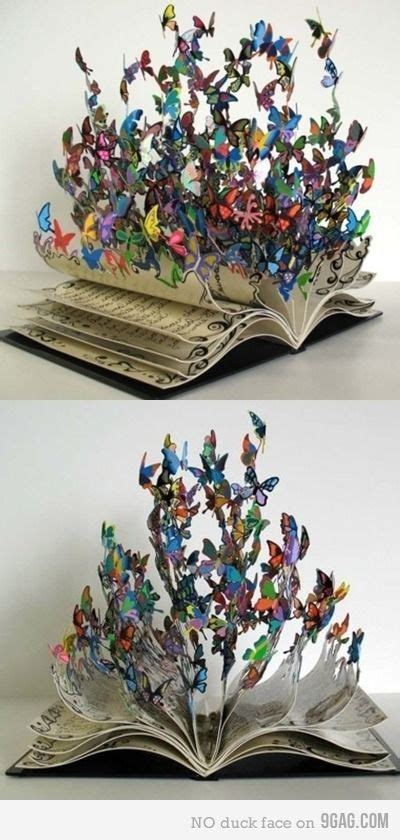 This Is Amazing Butterflies Coming Out Of The Pages Of A Book Artwork