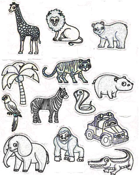 Dessin facile a faire animaux mignon dessin facile. Coloriage Des Animaux De La Jungle Africaine - Afrocaneo ...